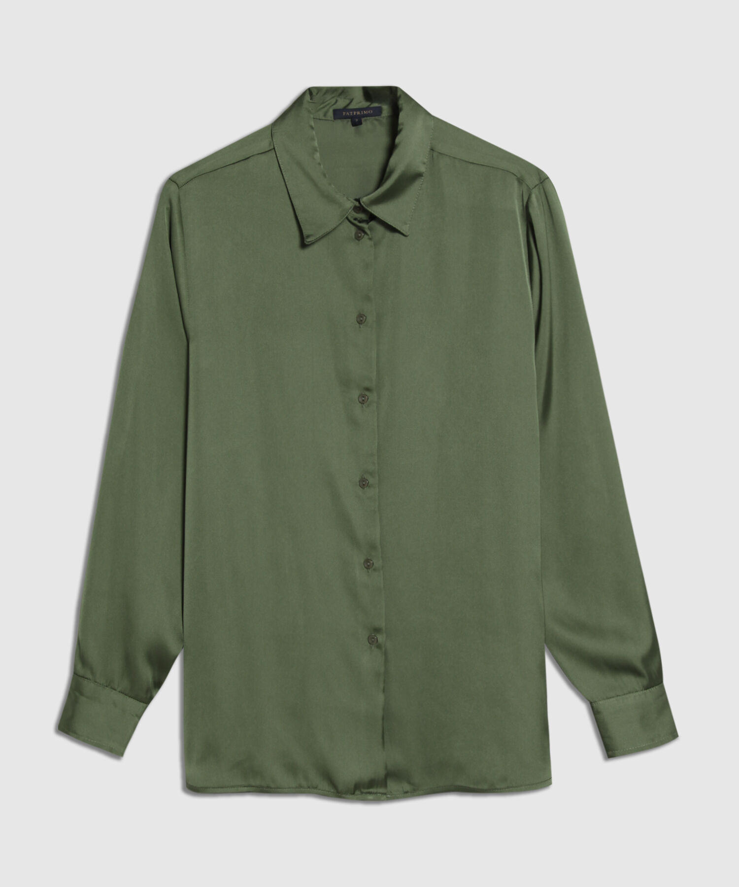 Camisa Manga Larga En Satín