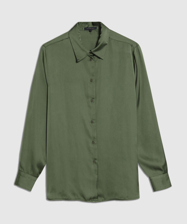 Camisa Manga Larga En Satín