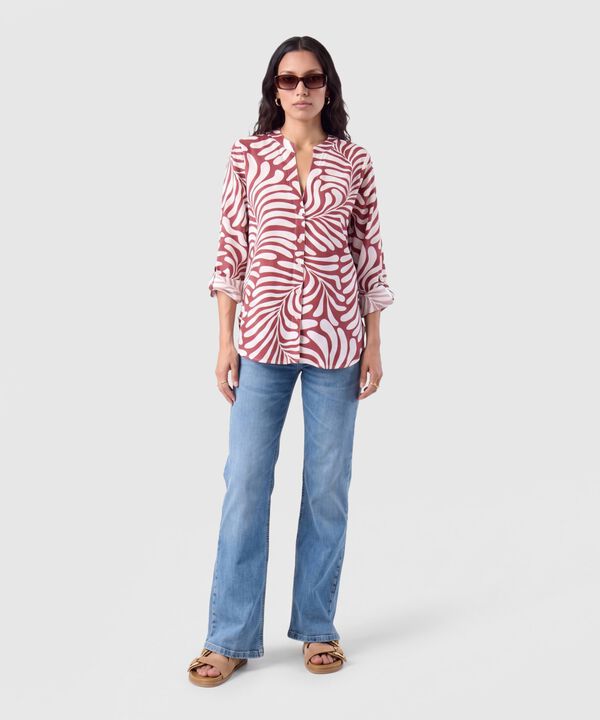 Blusa Manga Ajustable Para Mujer