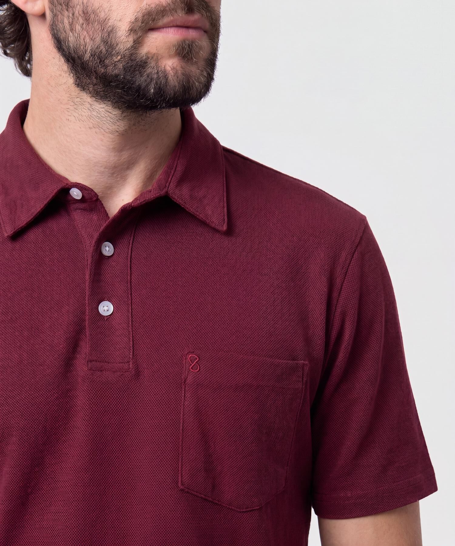 Polo Con Bolsillo De Parche Para Hombre