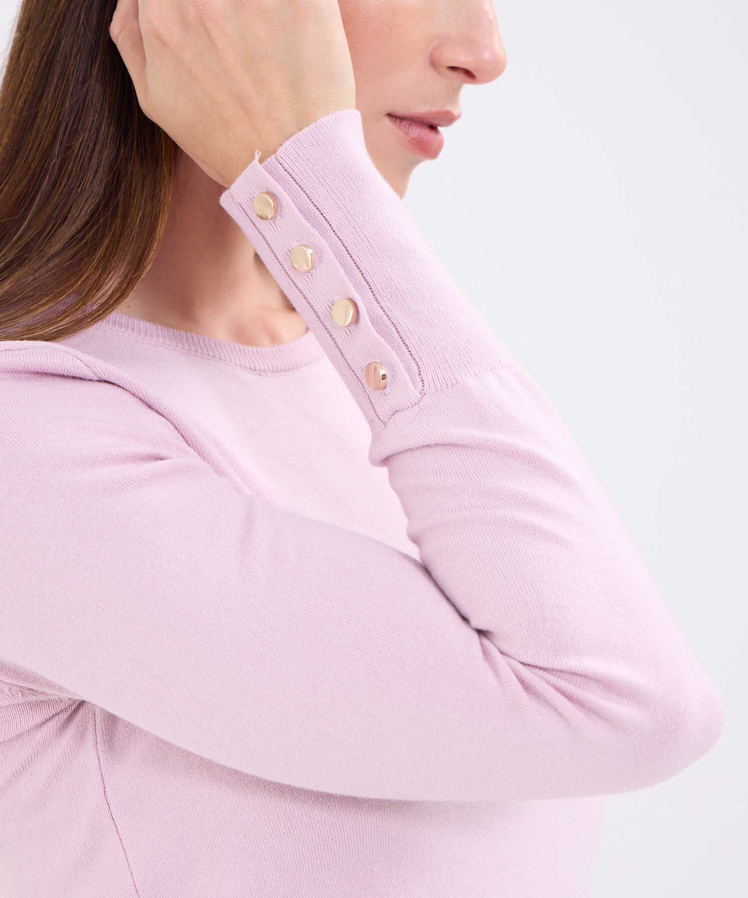 Saco unicolor  con botones en puño para mujer