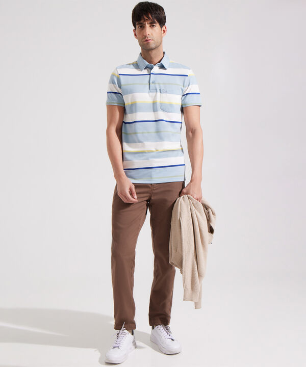 Polo Slim Fit con Bolsillo para Hombre