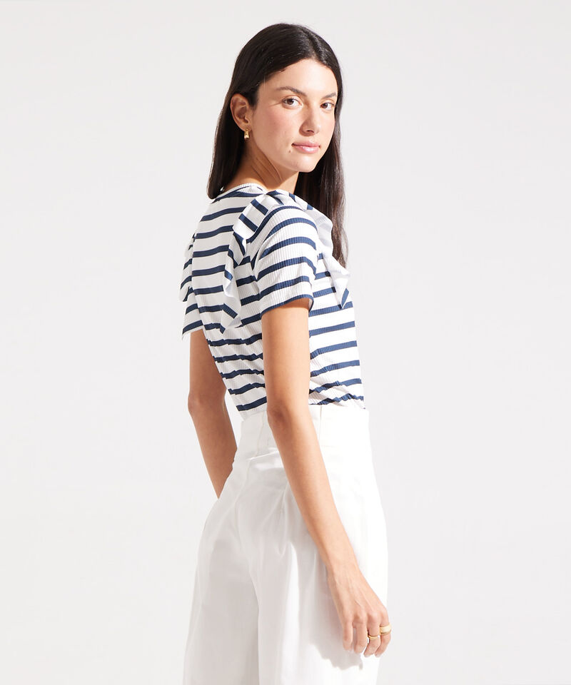 Camiseta a Rayas con Arandelas