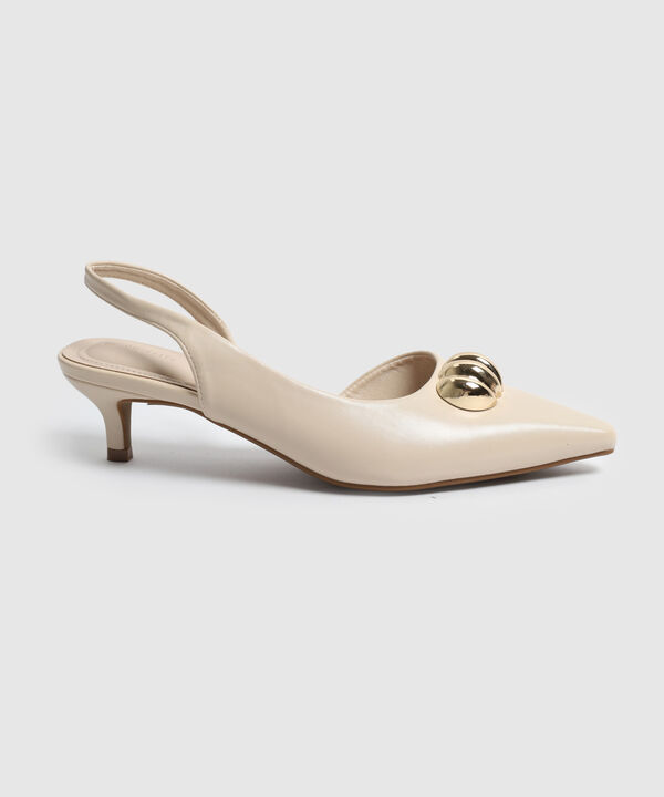 Tacones Mujer Destalonados Con Aplique image number null