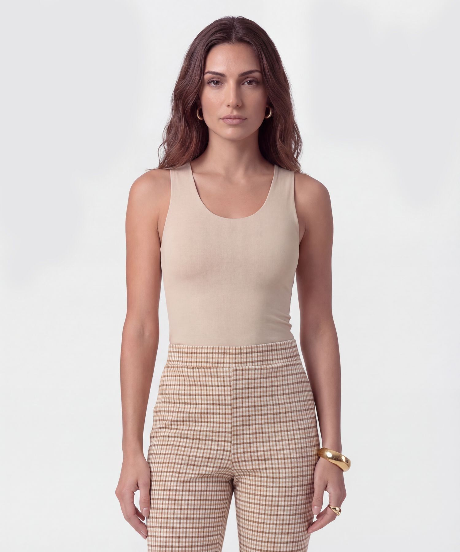 Camiseta Manga Sisa Con Cuello En U Para Mujer