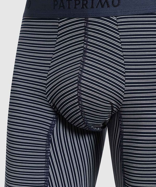 B&oacute;xer Medio Con Estampado De Rayas Horizontales Para Hombre image number null