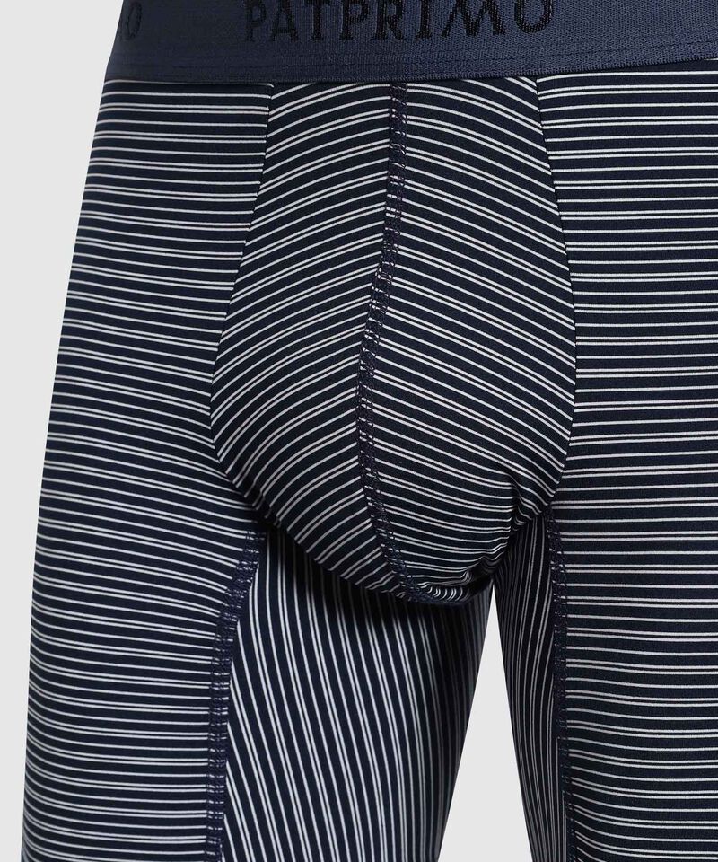 B&oacute;xer Medio Con Estampado De Rayas Horizontales Para Hombre