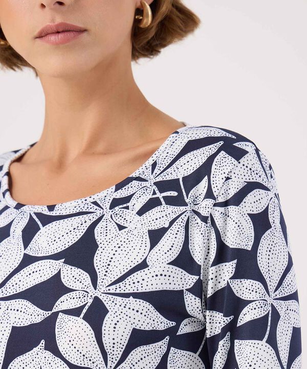 Camiseta Manga 3/4  Cuello Redondo  Estampada image number null