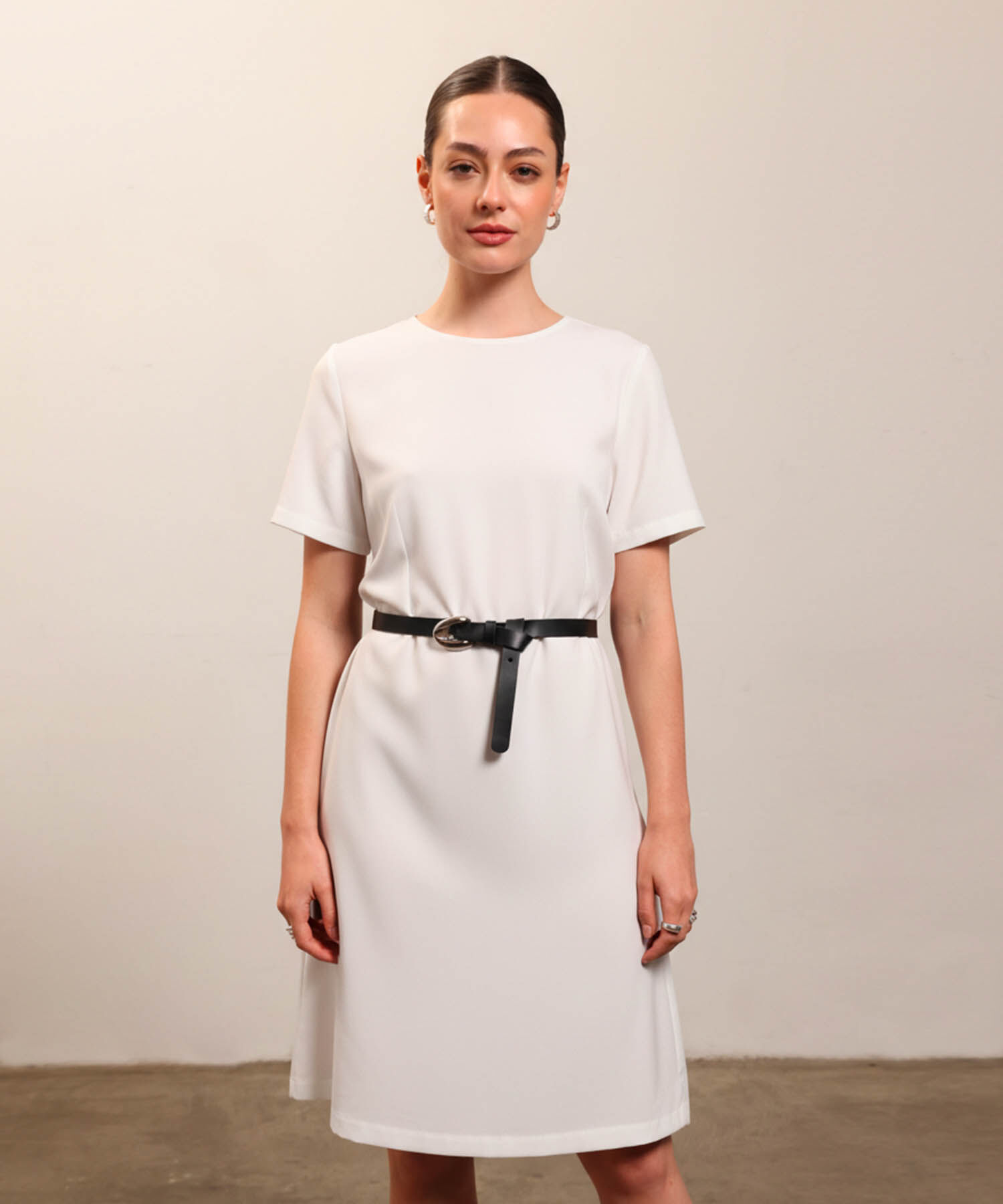 Vestido Midi De Corte Recto Para Mujer