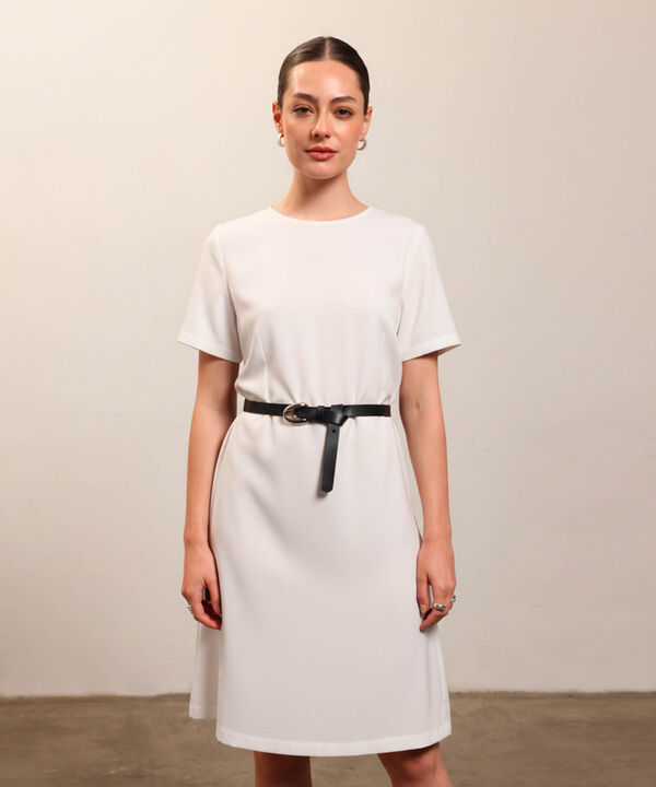 Vestido Midi De Corte Recto Para Mujer