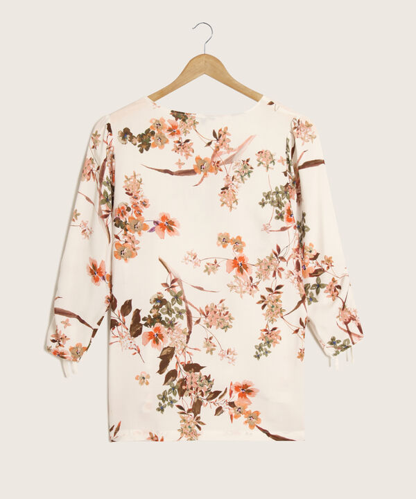 Blusa Estampada Con Detalle En Pu&ntilde;os
