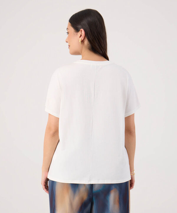 Camiseta Cuello Redondo Con Estampado