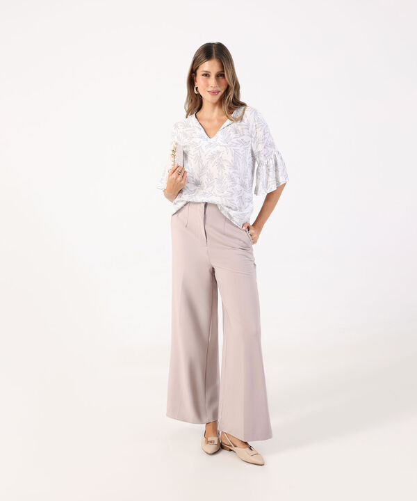 Blusa Estampado de Hojas