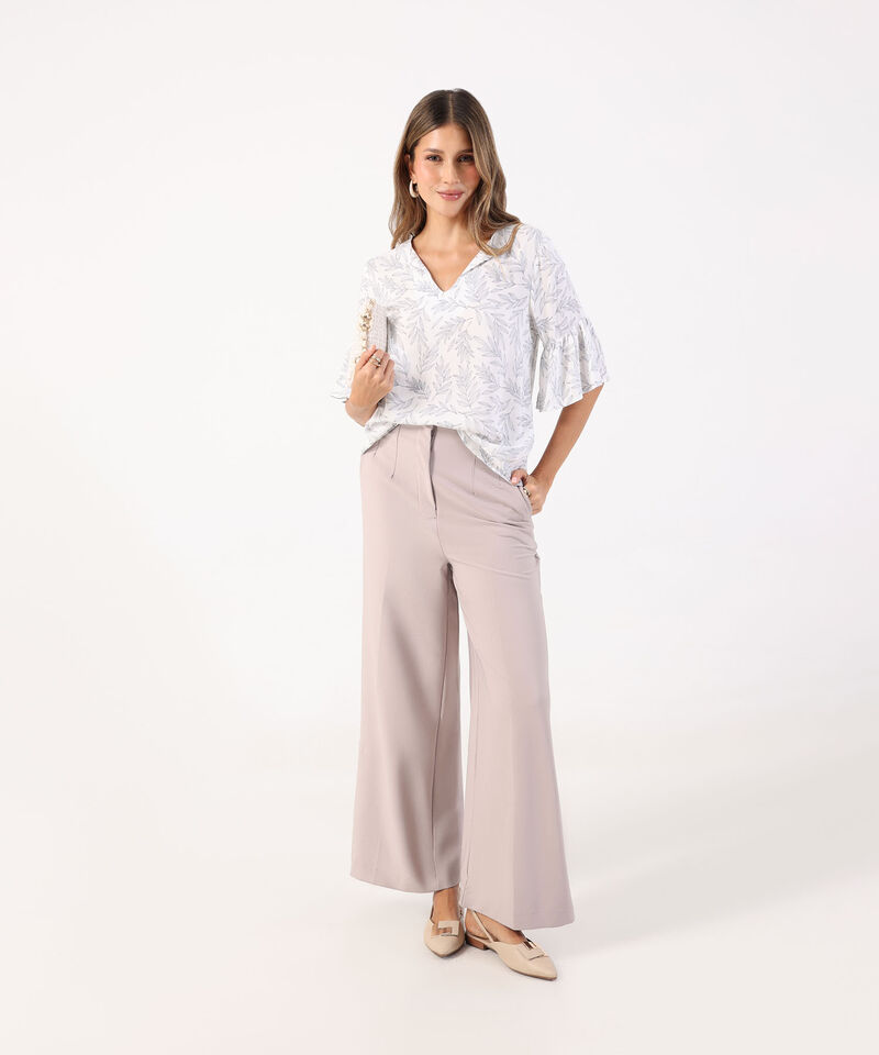 Blusa Estampado de Hojas