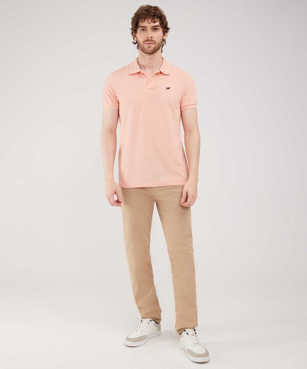 Polo Tejido Unicolor Cuello Y Puños Tejidos,Sin Bolsillo Con Hiladillo. image number null
