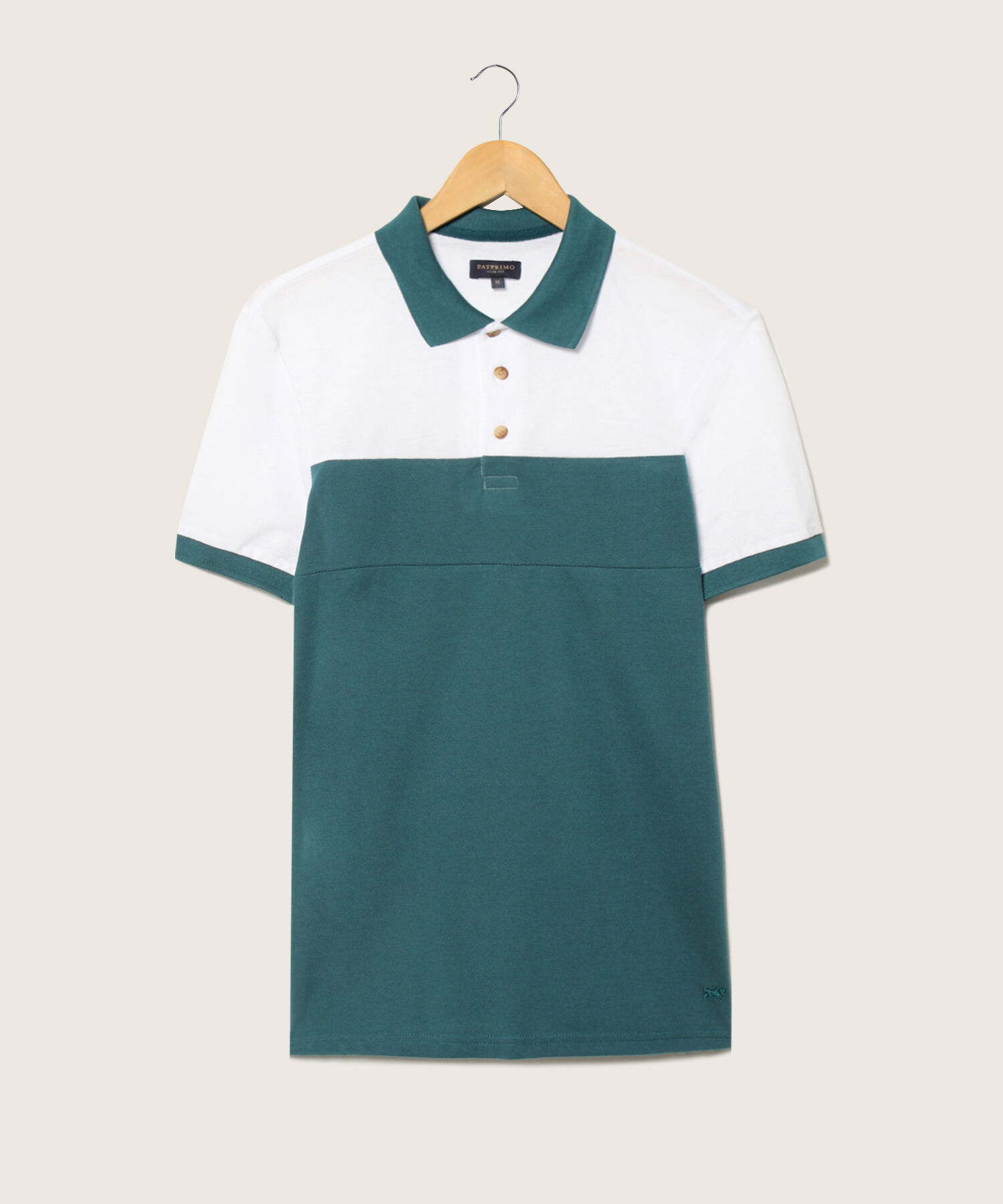 Polo Bloques Cuello Y Puño Tejido