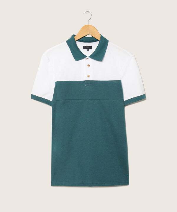 Polo Bloques Cuello Y Puño Tejido