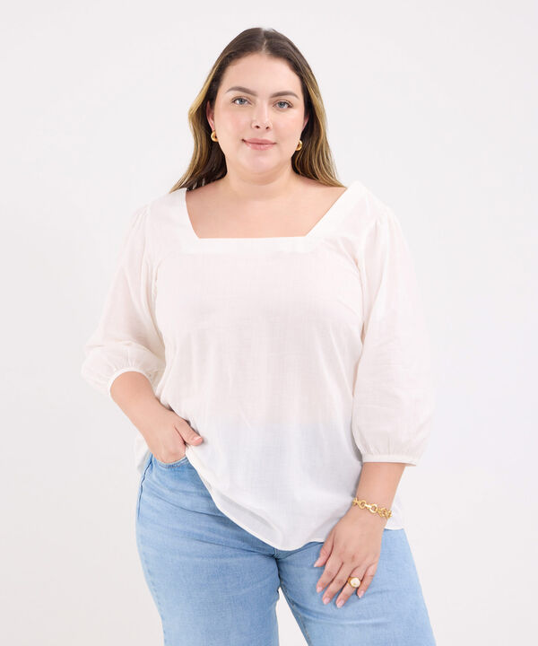 Blusa Escote Cuadrado image number null