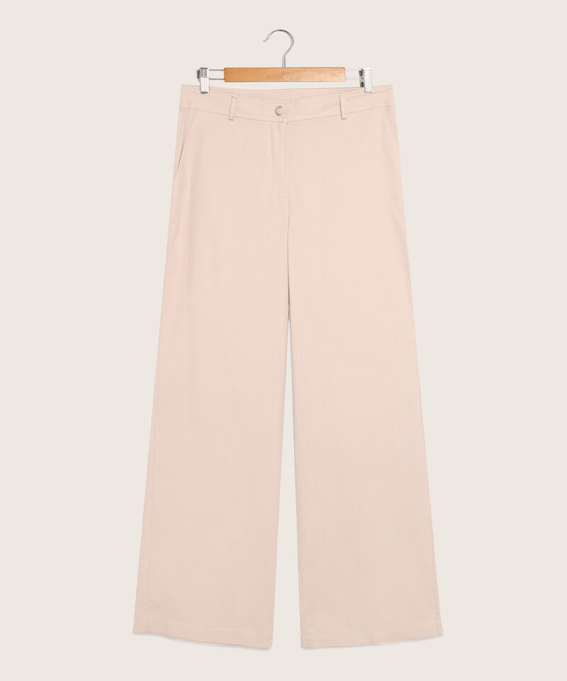 Pantalón Moda Palazzo Unicolor Con Bolsillos Diagonales Y Pinzas Traseras, Dolce Vida Línea Moda