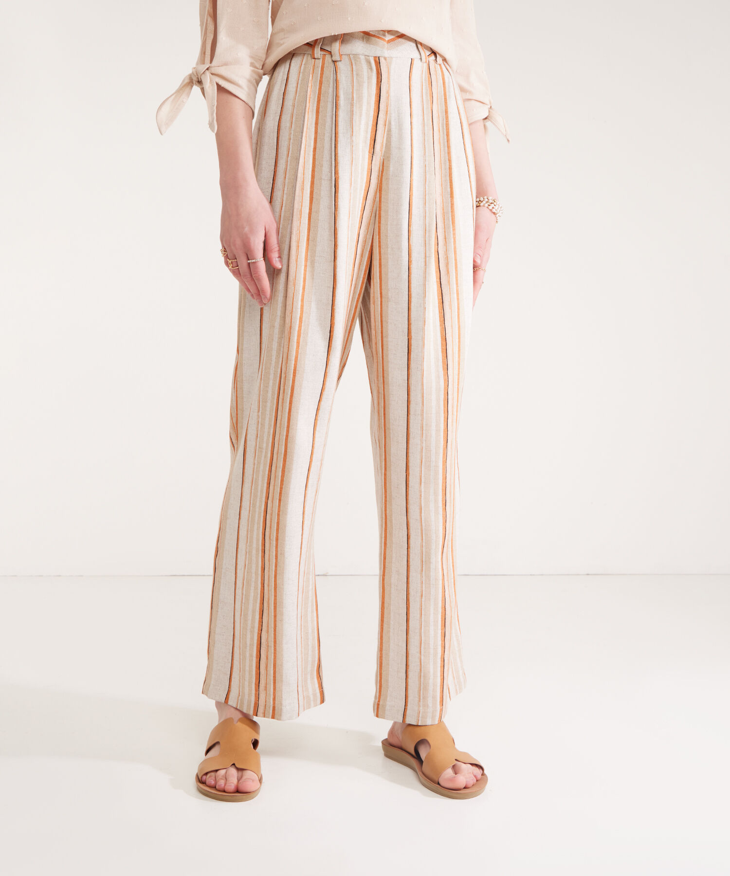 Pantalon Palazzo En Lino