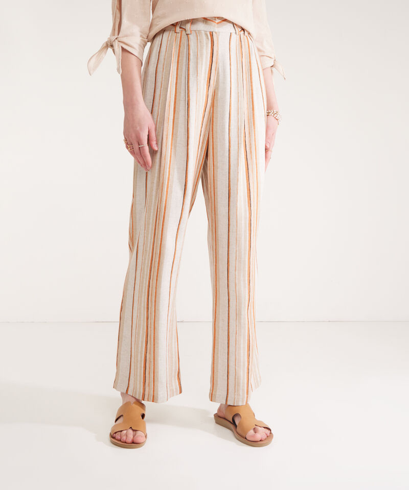 Pantalon Palazzo En Lino