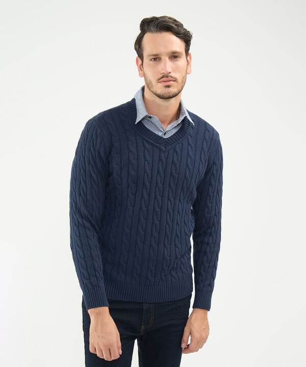 Saco Tejido Cuello en V image number null
