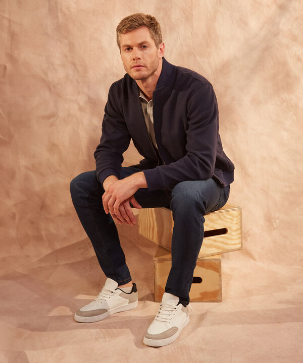 Chaqueta Bomber Tela Especial