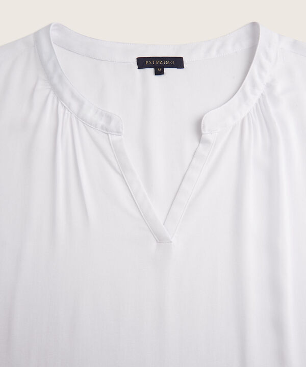 Blusa Manga Corta Con Cuello Mao image number null