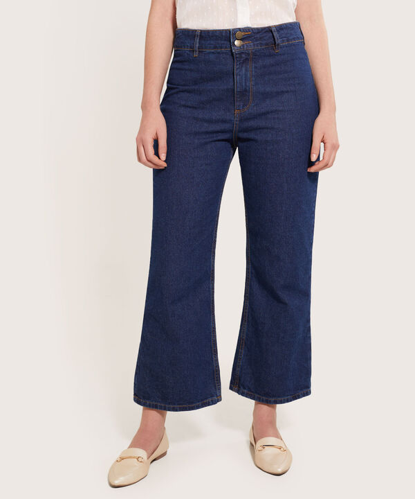 Jean Tipo Culotte Tono Medio