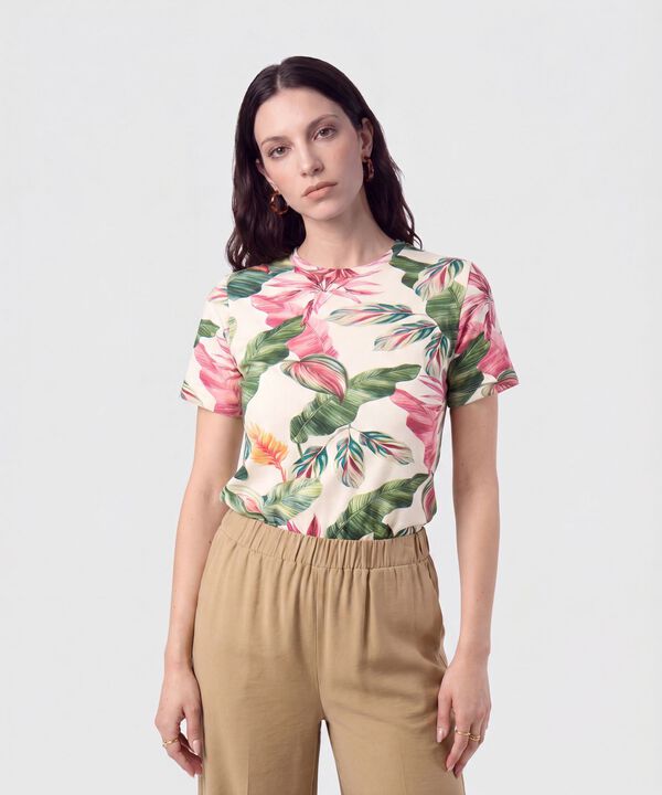 Camiseta Cl&aacute;sica Manga Corta Para Mujer