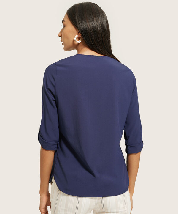 Blusa Manga ¾ con Charreteras