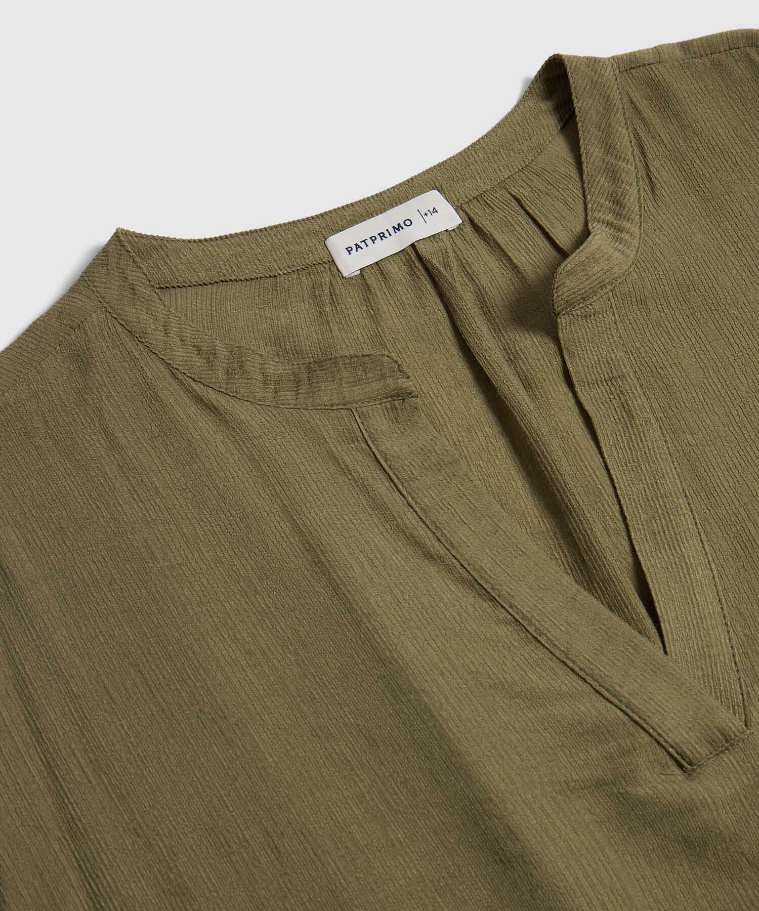 Blusa Escote En V Con Manga Corta Para Mujer Curvy