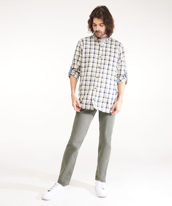 Camisa Manga Larga Button Down Denim