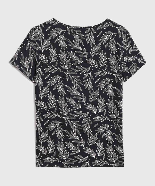 Camiseta Mujer Manga Corta Estampado Floral