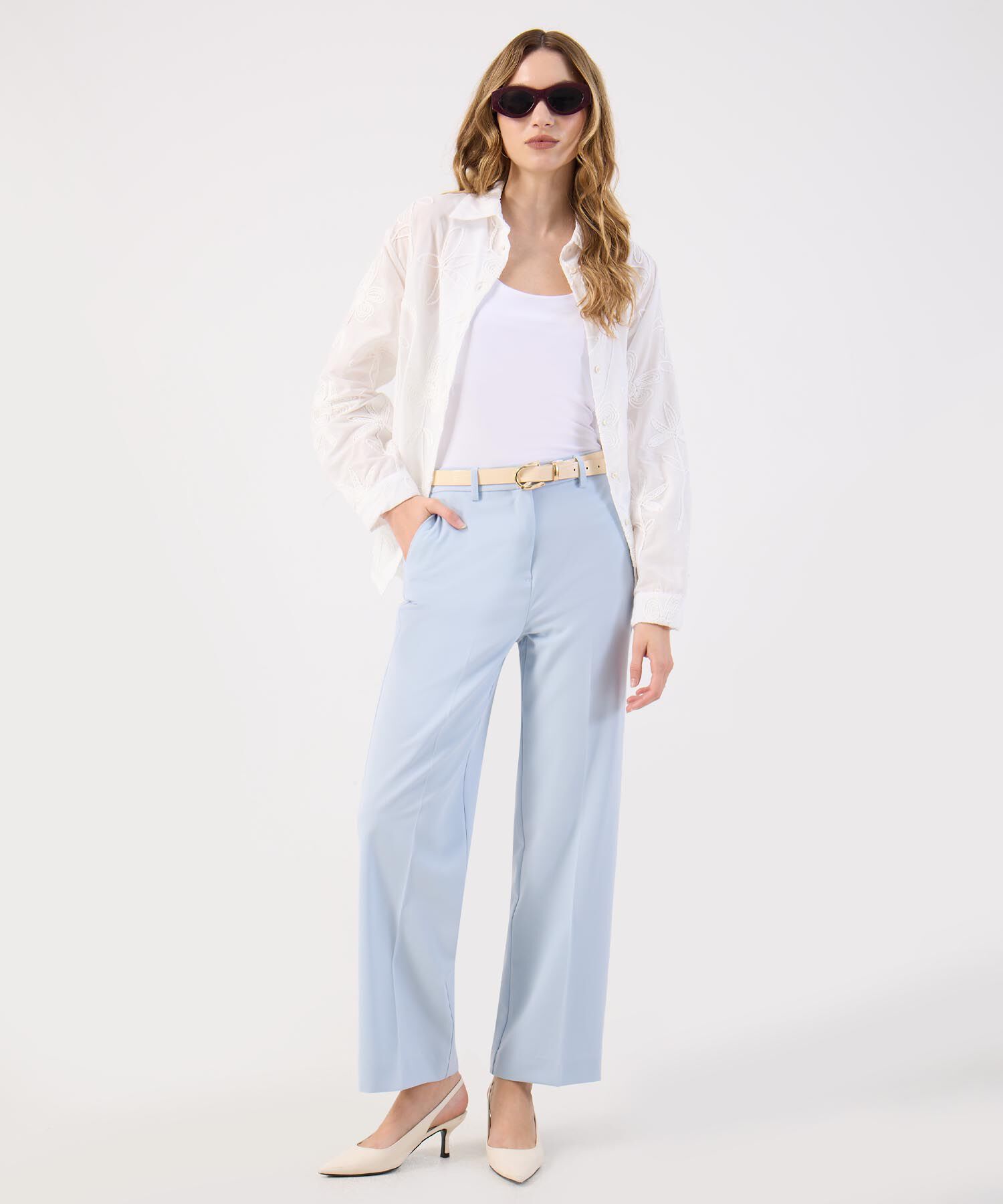 Pantalón Sastre Claro Recto Formal