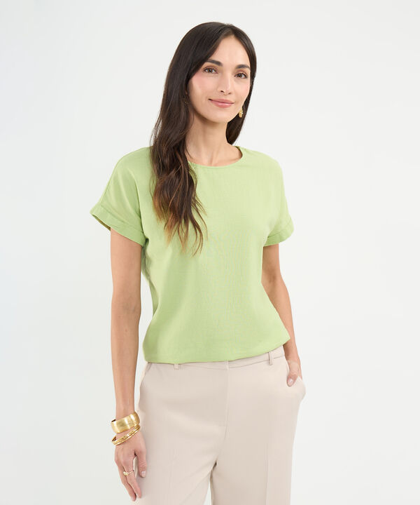Blusa en Efecto Lino image number null