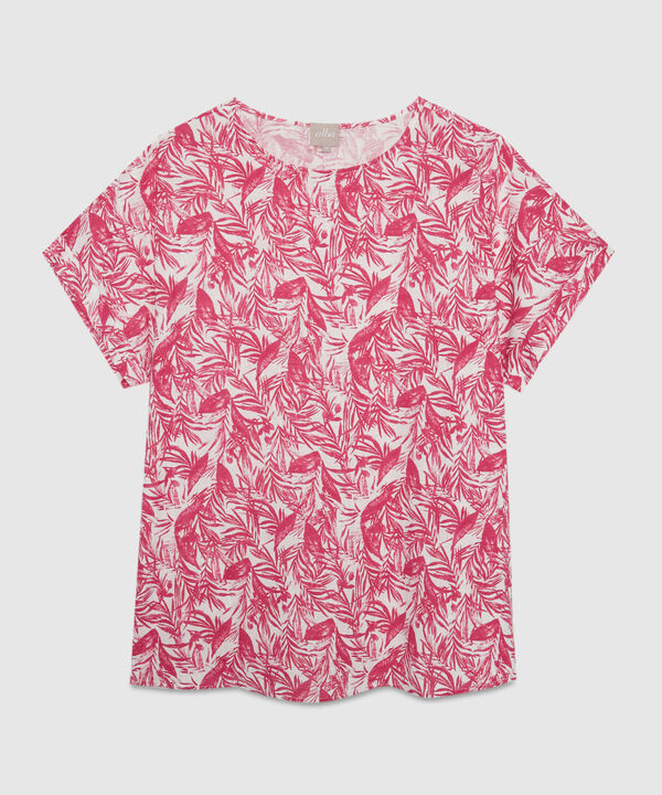 Blusa en Lino Estampada 