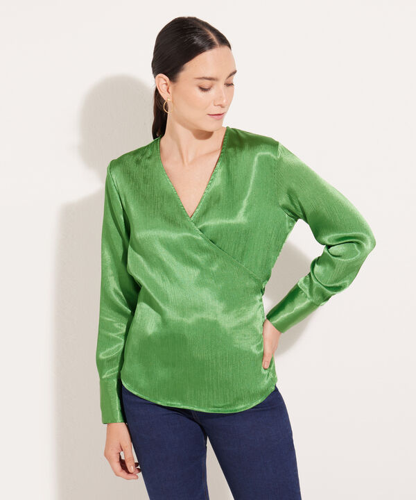 Blusa Cruzada Manga Larga image number null