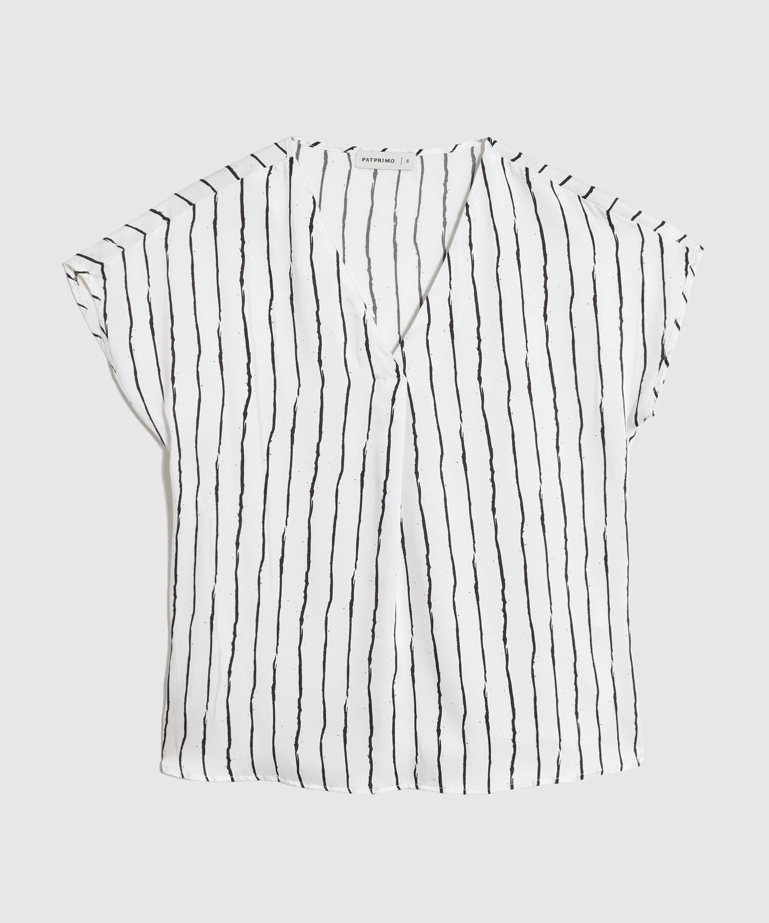 Blusa de Silueta Fluida y Escote en V Para Mujer