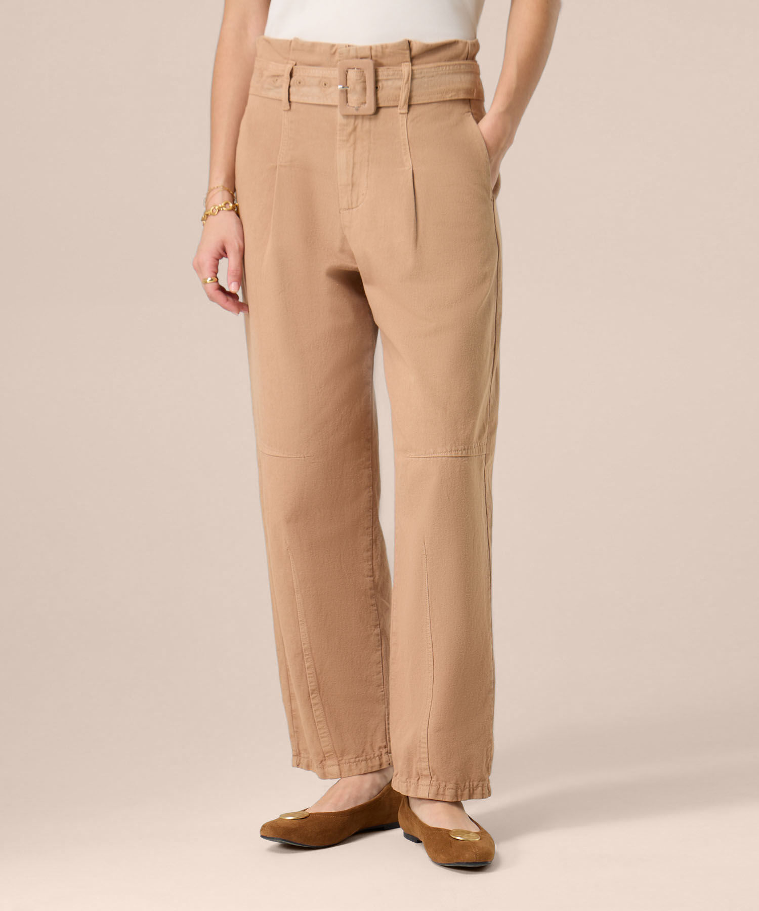 Jeans Barrel De Tiro Alto Para Mujer