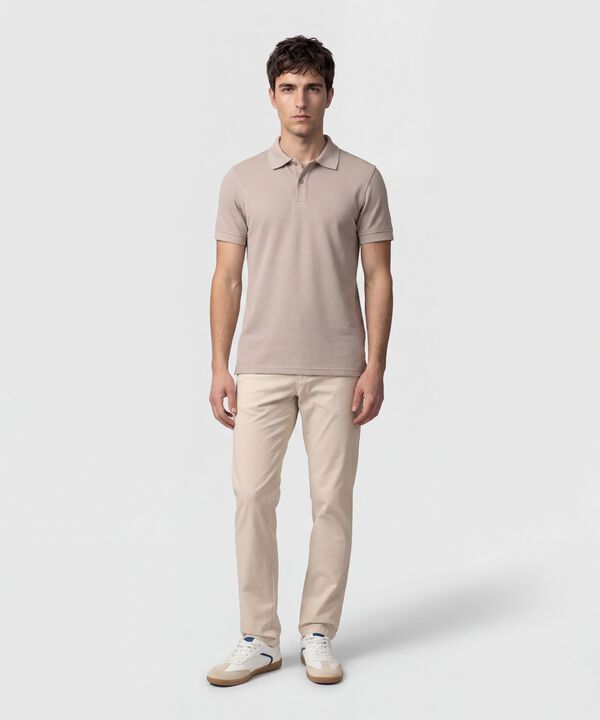 Polo Unicolor Texturizada 