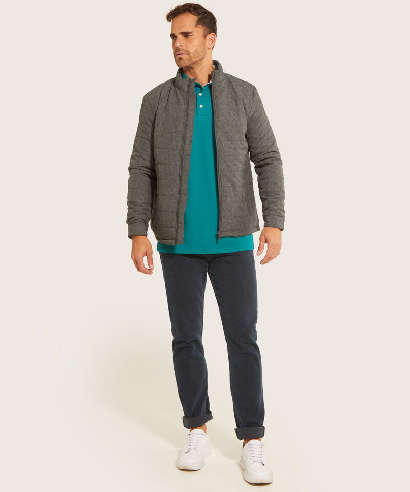 Chaqueta Acolchada Con Tejido Prete&ntilde;ido