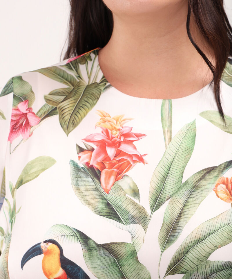 Blusa Estampada Fluida