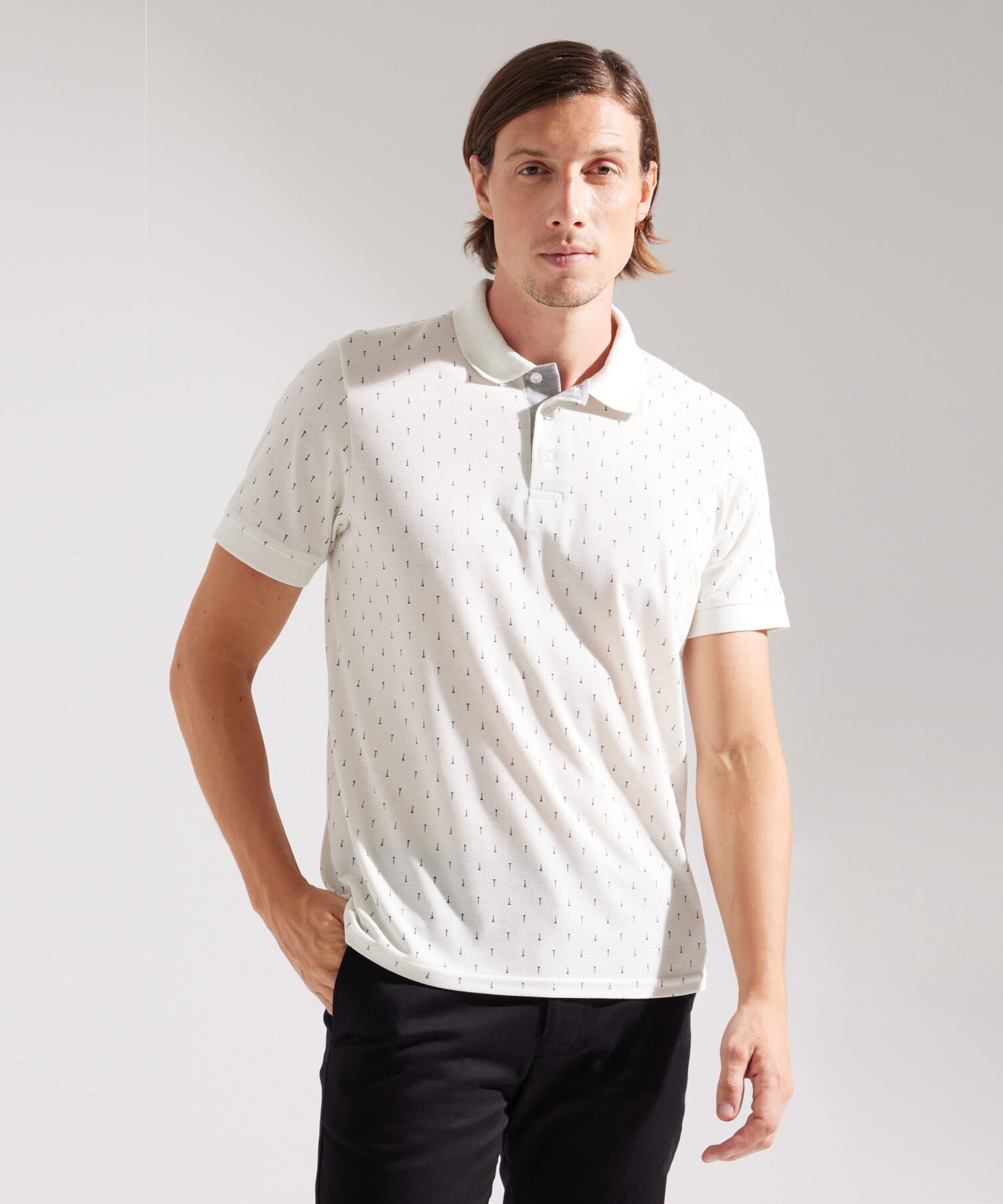 Polo Manga Corta Estampada
