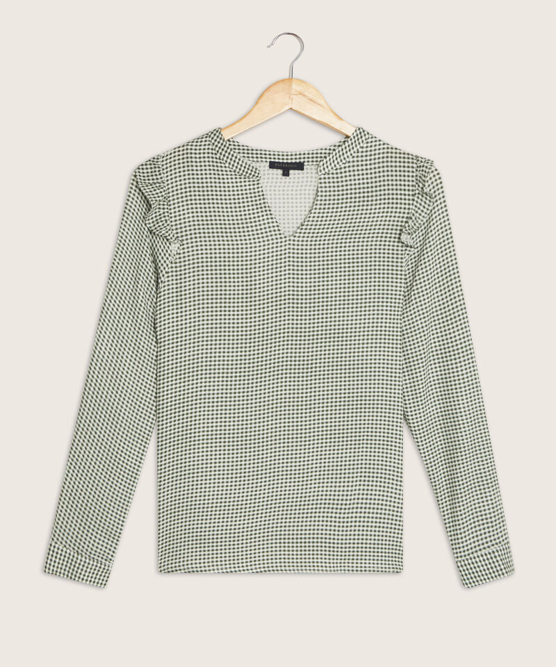 Blusa Estampada Cuadros