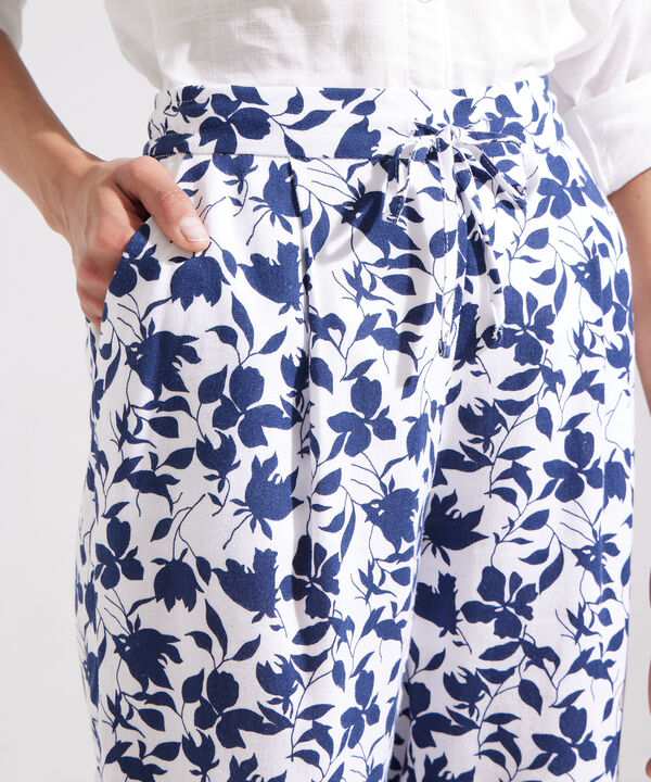 Bermuda Larga Estampada Con El&aacute;stico En Pretina image number null