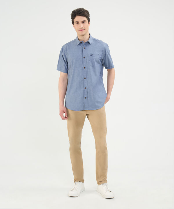 Camisa en Efecto Rústico