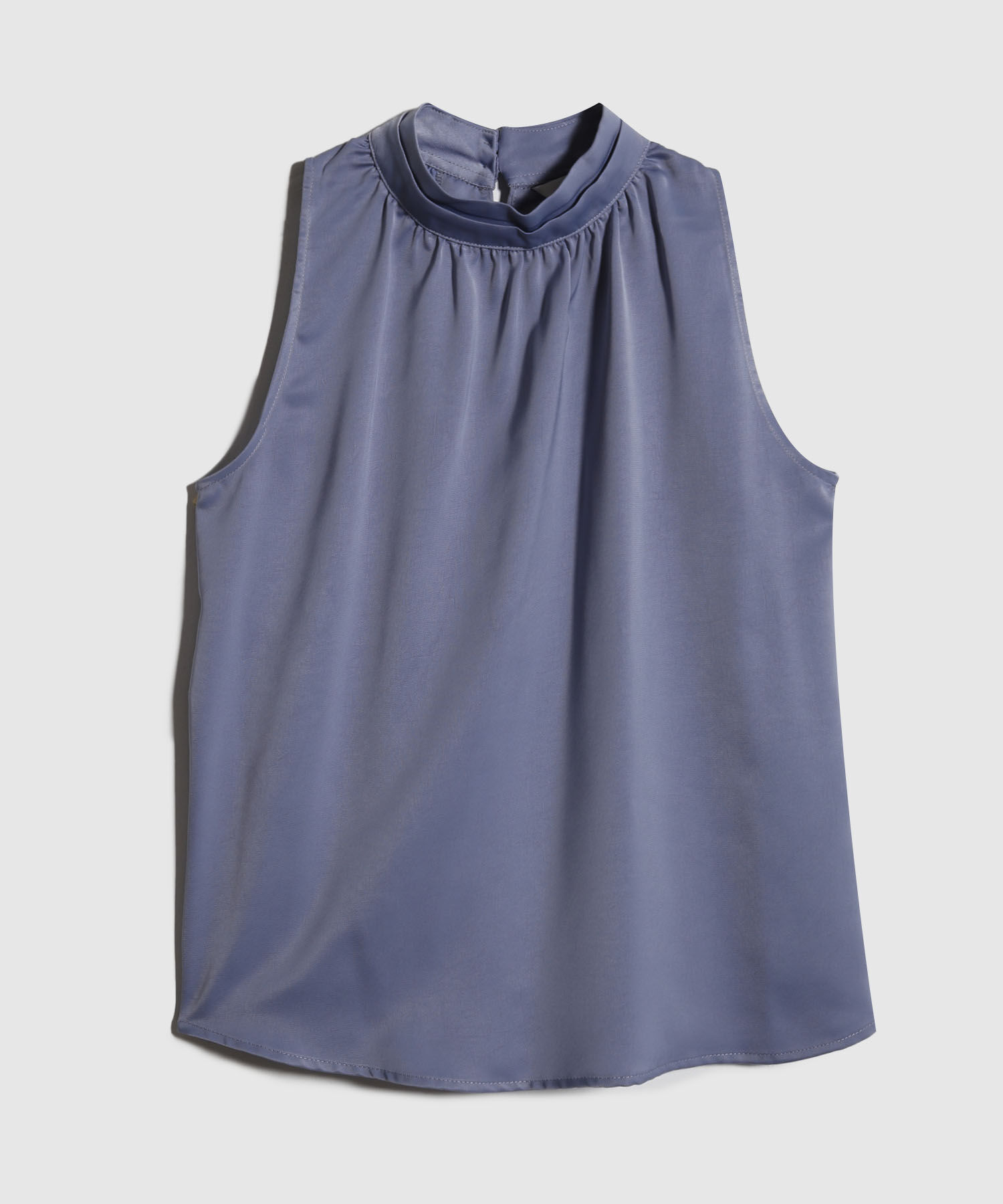 Blusa Cuello Redondo, Manga Corta  Y Cinturon