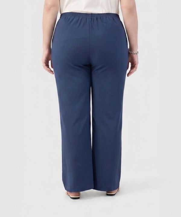 Pantal&oacute;n Recto Unicolor Para Mujer Curvy
