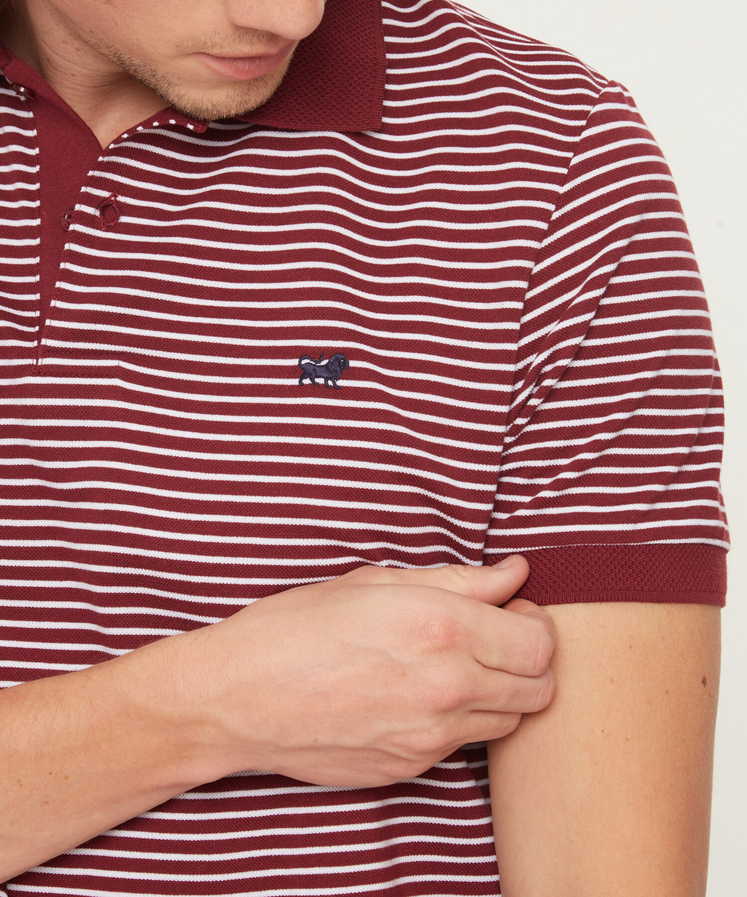 Polo Cuello Tejido Preteñido Bicolor Continuo